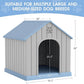 Large Outdoor Plastic Dog House - Indoor Outdoor Use for Medium & Large Dogs, Durable Waterproof Doghouse with Air Vents, Elevated Floor, Easy to Clean & Assemble(Blue2, 36.2''L×38''W×38''H)