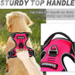 BARKBAY No Pull Dog Harness Front Clip Heavy Duty Reflective Easy Control Handle for Large Dog Walking(Pink,S)