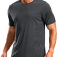 G Gradual Men's Workout Shirts Quick Dry Athletic Running T-Shirts Lightweight Moisture Wicking Short Sleeve Sports Gym Tops