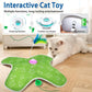 Interactive Cat Toys Rechargeable, Hide and Seek Kitten Toy with Touch Activated, Moving Concealed Feather, Tumbler Toy Design, Automatic Cat Toys for Indoor Cats to Chase and Exercise