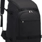 JIANYA Ski Boot Bag, 50L Waterproof Travel Backpack for Snowboard, Ski Helmet, Goggles, Gloves & Accessories, Black