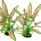 Silk Aquarium Plants for Betta Fish Tank, 2 Pcs 8 Inch Small Silk Aquarium Plant Aquatic Water Grass Decoration (Green-Wine, 8 Inch)