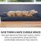 Furhaven Cooling Gel Dog Bed for Large Dogs w/ Removable Bolsters & Washable Cover, For Dogs Up to 95 lbs - Quilted Sofa - Iron Gray, Jumbo/XL
