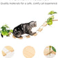 Meowoou Cat Bridge Wall Mounted, Rope Bridge for Climbing, Ladder for Indoor Cats, Cat Wall Furniture for Sleeping, Large Cats Steps Bed and Perches