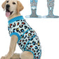 Kuoser Dog Recovery Suit for Dogs After Surgery,Professional Surgical Onesie for Female Male Dogs Spay Neuter,Soft Dog Surgery Suit Bodysuit for Abdominal Wounds Skin Disease,Blue Leopard L