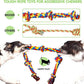 Large Tough Chew Toys for Aggressive Chewers Large Breed,Heavy Duty Dental Rope Toys Kit for Medium Dogs,5 Knots Indestructible Cotton Puppy Teething Chew Tug Toy Set of 9