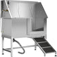50" Stainless Steel Professional Dog Washing Station - Pet Bathing Tub w/Non-Slip Ramps | Slip-Resistant Floor Grate | for Large/Medium/Small Dogs