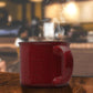 DISCOUNT PROMOS Ceramic Campfire Coffee Mugs 13 oz. Set of 10, Bulk Pack - Perfect for Tea, Espresso, Cappuccino, Hot Cocoa - Maroon