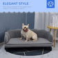 PawHut Velvet Large Dog Couch with Foam Cushion, Soft and Cute Dog Bed with Pearl Design, Dog Sofa for Big and Medium Dogs, Charcoal Gray