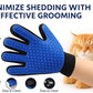 Cat Grooming Glove for Hair Removal – Pet Grooming Glove for Cats – Deshedding Brush Glove for Long Hair Cats – Cat Glove Brush Mitt – Soft Silicone Right Hand Glove – Easy to Clean