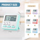 Weewooday 12 Pcs Digital Kitchen Magnetic Timer Bulk Classroom Count up Countdown Large Digits Egg Loud Alarm Cute Desk Stopwatch Timer for Teacher Kids Cooking Office