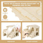 Wooden Hamster Toys 5-Piece Set - Natural Wood Hamster House, Swing, Climbing Ladder, Seesaw & Exercise Wheel - Small Animal Habitat Accessories for Dwarf Hamsters, Gerbils, Mice