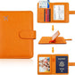 Melsbrinna Rfid Passport Holder for Travel women/Men, Cute Passport Wallet Rfid Blocking Card Slots, Rfid Passport Cover/CaseTravel Wallet, Passport Book Holder (1, Orange)
