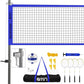 A11N Outdoor Volleyball and Badminton Combo Set - Includes Adjustable Height Anti-Sag Net, Volleyball, Air Pump, 4 Badminton Rackets, 2 Shuttlecocks, Boundary Line Marker, and Carrying Bag