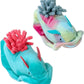 Furhaven 2-Pack Cat Toys w/ 2x Catnip Bags for Indoor Cats, Washable & Durable w/ Refillable Catnip Pocket - Plush Sea Slug Cat Toy Set - Blue/Tie Dye, Set of 2