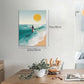 Beach Surfing Wall Art Ocean Coastal Wave Canvas Wall Decor Summer Nature Seascape Pictures Painting Print Framed Artwork Decorations for Bathroom Living Room Office Bedroom 12"x16"