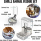 Automatic Pet Food Water Dispenser, Auto Gravity Pet Feeder Water Bottle Set for Crate, Feeding Station for Small Dog Cat Rabbit Guinea Pigs Chinchilla Ferret Hedgehog (Gray)