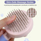 Pet Self-Cleaning Slicker Brush for Dogs & Cats, Deshedding Grooming Comb, Removes Loose Undercoat Hair & Mats, Skin-Friendly Massaging Tool for Long/Short Fur, Large & Small Breeds (Purple)