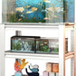 Metal Aquarium Stand with a Adjustable 3-Tier Fish Tank Rack,Tank Not Included,for Home Office(31.5" L x 18" W x 34" H). (White)