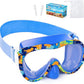 Kids Swim Goggles with Nose Cover, 180° Panoramic Snorkel Mask with Anti-Fog & Anti-Leak Design, Comfort Fabric Strap UV Protection Lens for Boys Girls Ages 3-15