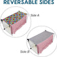 RIOUSSI Guinea Pig Hideout Hideaway Corner Fleece Toys Cage Accessories with Reversible Sides, Heart/Gray+Pink, 27"x14"x14"