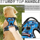 BARKBAY No Pull Dog Harness Front Clip Heavy Duty Reflective Easy Control Handle for Large Dog Walking(Blue camo,M)