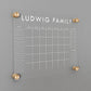 Personalized Clear Acrylic Calendar for Wall, Calendar Whiteboard for Wall, Dry Erase Wall Calendar, Wall Calendar Organizer System for Home (Block, White, 14"W x 11"H)