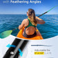 OCEANBROAD Kayak Paddle 86in/218cm, 90.5in/230cm Alloy Shaft 2-Piece Floatable Kayak Oar for Kayaking Canoeing Boating