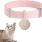 Safety Cat Collar Pro and Tag Set - U.S. IDA Gold Award, Elastic Release Cat Collar Charm Tag, Non Breakaway Cat Collar Adjustable with Charm for Kitten Small Large Cats (Blush Pink, M)