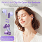 2 in 1 Clip on Open Ear Headphones Wireless Earbuds, 0 Delay Bluetooth 6.0, Ultra-Long 140H Play, Auto L-R Recognition Touch Control, Hybrid Noise Reduction for Work Fitness Daily Use, Ctbuds Purple