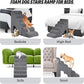 6 Step Dog Stairs&Steps 29 Inches Tall Up to 29-32 Inches High Bed, Dog Ramp Cat Stairs Pet Ladder for Small Medium Dogs, Doggie, Old Cats, Kitty, Grey
