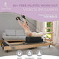 Airlithe Foldable Pilates Reformer Machine|Wooden Frame Reformer Machine with Strings, Versatile Accessories & 50+ Expert-Guided Workouts|Equipment for Strength Training, Rehabilitation, & Flexibility