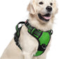 rabbitgoo Dog Harness for Large Dogs, No Pull Pet Vest with 3 Buckles, Adjustable Soft Padded Pet Harness with Easy Control Handle and Reflective Strips, Green, XL
