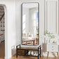60" x 24"Bathroom Mirror, Matte Black Wall Mirror with Metal Frame, Decorative Rectangular Vanity Mirror for Bedroom Bathroom Living Room Entryway (Horizontal/Vertical)