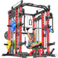 Power Cage,1600lbs Multi-Function Power Rack with Adjustable Cable Crossover System and More Training Attachment, Weight Cage for Home Gym