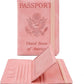 Melsbrinna Rfid Passport Holder for Travel women/Men, Cute Passport Wallet Rfid Blocking Card Slots, Rfid Passport Cover/CaseTravel Wallet, Passport Book Holder (1, Pink3)