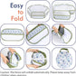 Pawaboo Small Animals Playpen, Waterproof Small Pet Cage Tent with Zippered Cover, Portable Outdoor Yard Fence with 3 Metal Rod for Chick/Kitten/Puppy/Guinea Pig/Rabbits/Hamster, Blue + White Flower