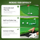 Thickened Realistic Golf Putting Green, 5 x 10ft Professional Golf Practice Training Mat for Indoor Outdoor, 3 Holes, Long Challenging Game Green Mat for Children with Training Aid Put Cup