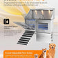 polimo Dog Washing Station, LED Professional Stainless Steel Dog Bathing Station 38", Dog Grooming Tub for Large, Medium & Small Dog - with Window, Ramp, Drawer, Floor Grate & Faucet (Left RAMP, 38")