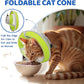 Breathable Air Mesh Cat Cone Collar Soft to Stop Licking, Adjustable, Foldable Lightweight Kitten Cones After Surgery Recovery for Cats & Kittens (Yellow Green,M)
