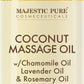 MAJESTIC PURE Coconut Massage Oil for Massage Therapy - Refreshing, and Relaxing - Natural Oils - for All Skin Types - Men and Women - 8 fl oz