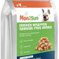 MON2SUN 2.5" Rawhide Free Dog Treats with Mixed Vegetables, Chicken Wrapped Mini Knot Bones for Small Dogs, Healthy Snacks for Balanced Nutrition, 21.2oz