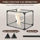 Dog Crate - Soft Pet Kennel for Dogs/Cats, 3-Door Breathable Travel Cage with Mesh Window, Portable Dog Kennel for Indoor & Outdoor, Black-L