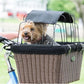 Travelin K9 Pet-Pilot MAX Wicker Bike Basket for Dogs/Cats - Includes Wire Cage Top w/Sun Shade + Plush Removable Padded Liner