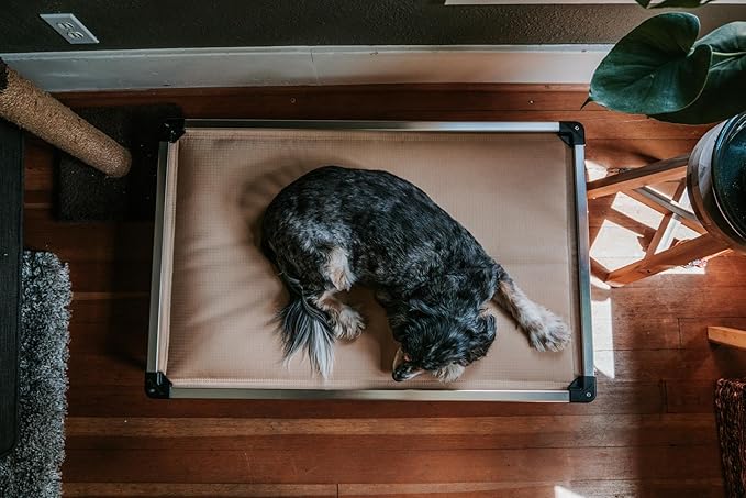 K9 Ballistics Chew Proof Armored Padded Dog Crate Bed, Virtually Indestructible, Legs Included (Sandstone, XX-Large (50" L x 33" W x 8" H))