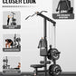 LS01 LAT Pulldown Machine, LAT Row Cable Machine with AB Crunch, LAT Tower with Cable Row Attachments, 3 in 1 Pulley Stations for Home Gym
