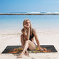 QiyI Yoga Mat Towel with Corner Pockets, Non Slip Sweat Absorbent Hot Yoga Towels, Soft Yoga Blankets with Travel Bag, Skidless Mat Cover for Workout, Gym, Fitness - 70"x26", Luxury Golden Mandala