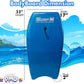 PMU 33 Inch Sky Blue Bodyboard - Lightweight Wrist Leash, Slick Bottom Boards for Beach, Sea & Pool - Surfing Board for Kids, Teens & Adults Wave Conditions Pkg/1