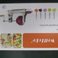 WellToBe 6-Blade Vegetable Spiralizer Spiral Slicer Veggie Pasta Spaghetti Maker for Healthy Low Carb/Paleo/Gluten - 304 Food Stainless Steel Body