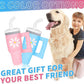 Squeaky Dog Toy - Crinkle Pup Cup Tumbler Plush Dog Toy with Cute Daisy Design for Small Medium Breeds, Funny Interactive Puppy Birthday Gift (Blue)
